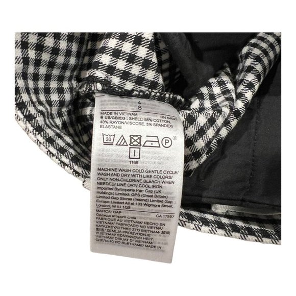 GAP Mid Rise gingham skinny ankle‎ pants size 04 NWT Retail $59.95 - Picture 10 of 15